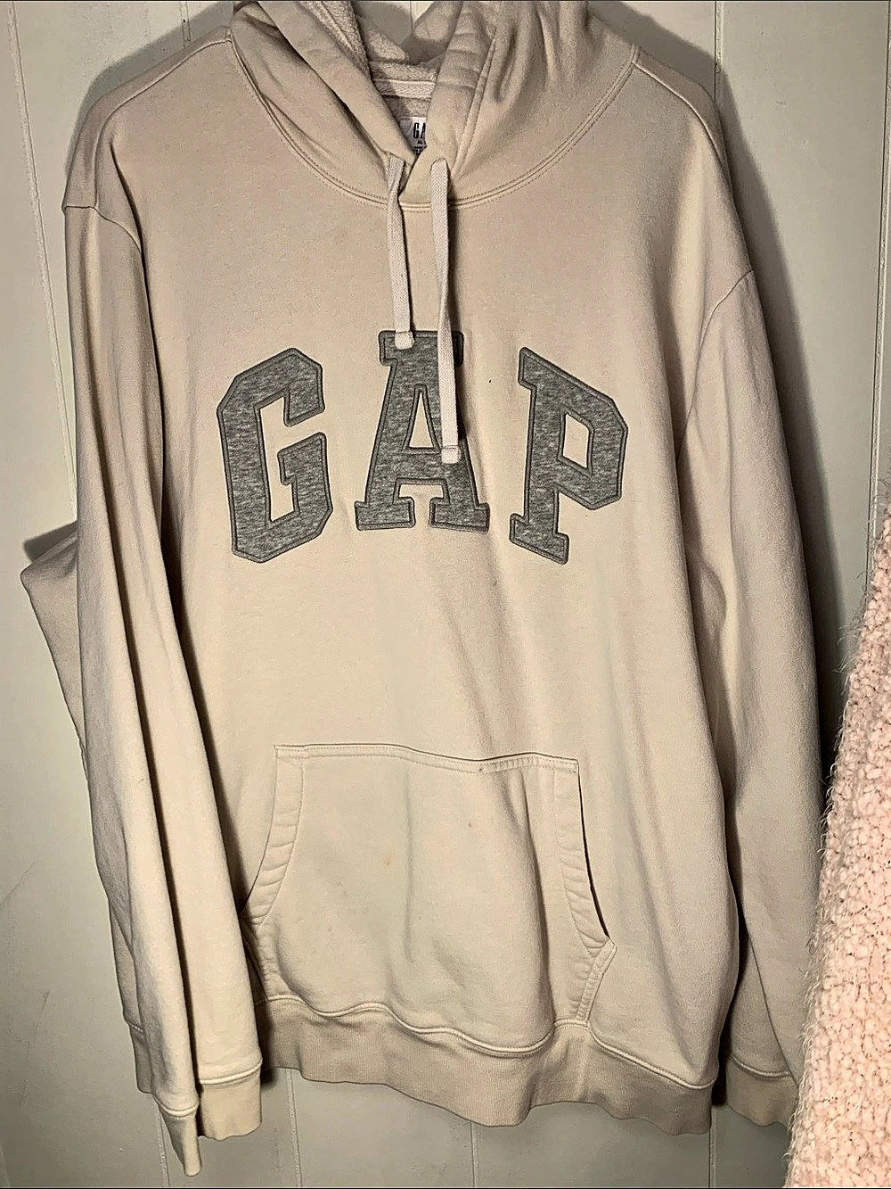 GAP Arch Logo Hoodie Pullover Beige XL